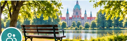 Ruhige Parkbank am Maschsee in Hannover